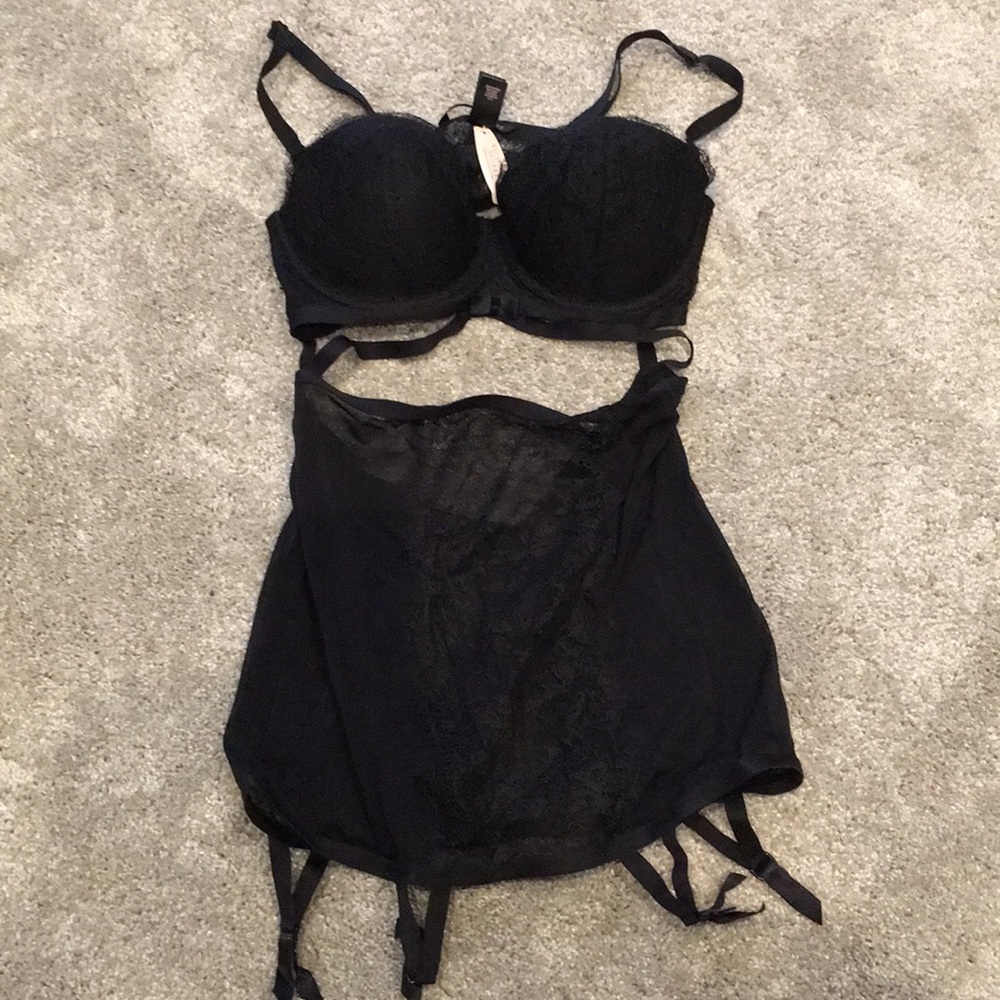 Last Call! NWT, GORGEOUS, Black Lace Garter Dress!